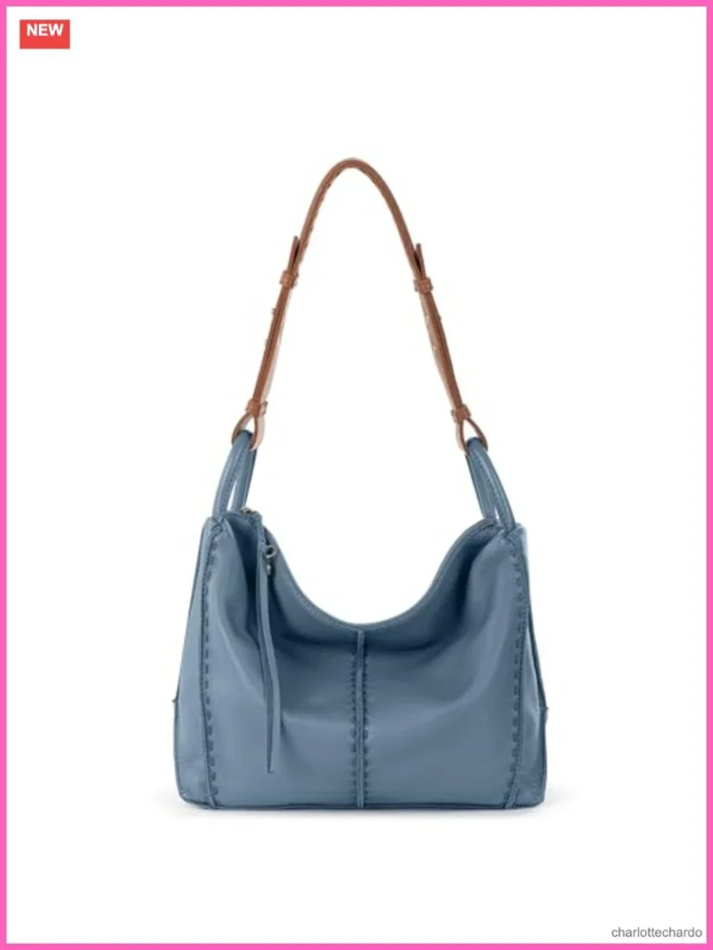 Large Leather Hobo Purse with Zipper Pocket for Everyday & Travel